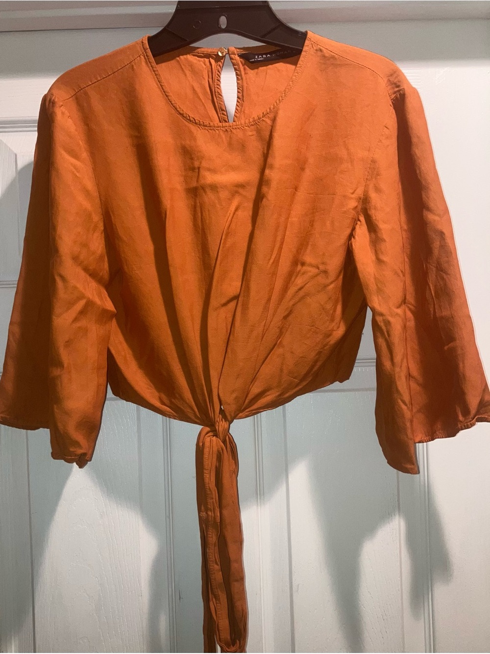Zara Woman Rust Color Top, Size Medium